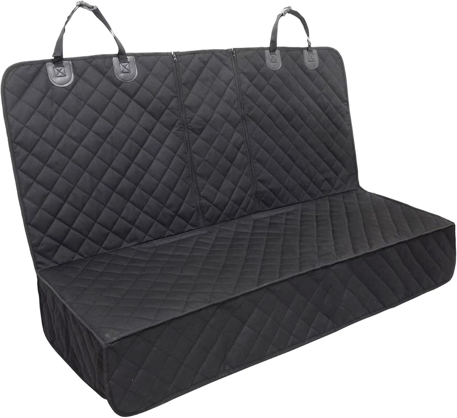 XL Black Quilted Waterproof Pet Car Seat Cover