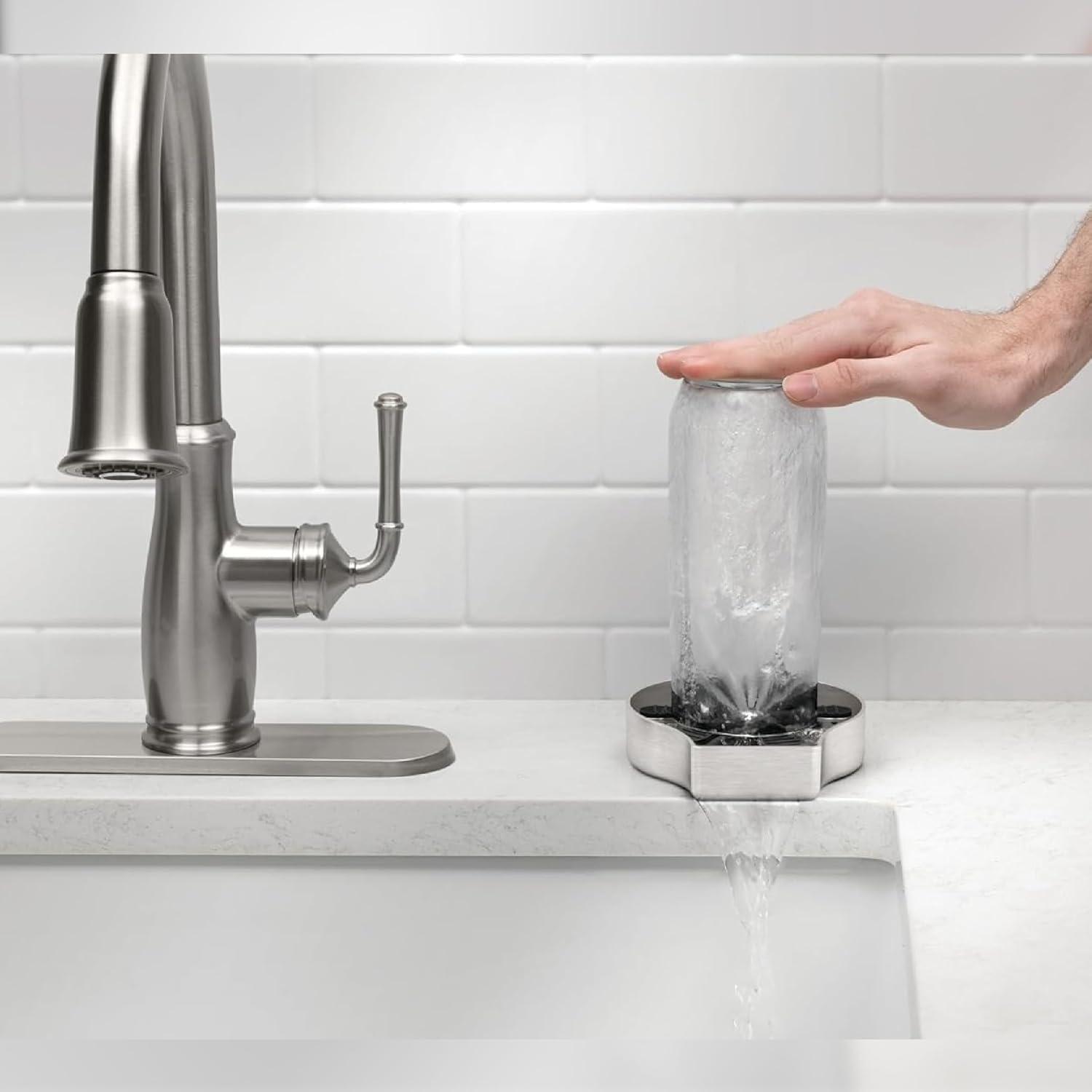 Stainless Steel Kitchen Sink Glass Rinser with Detachable Hose