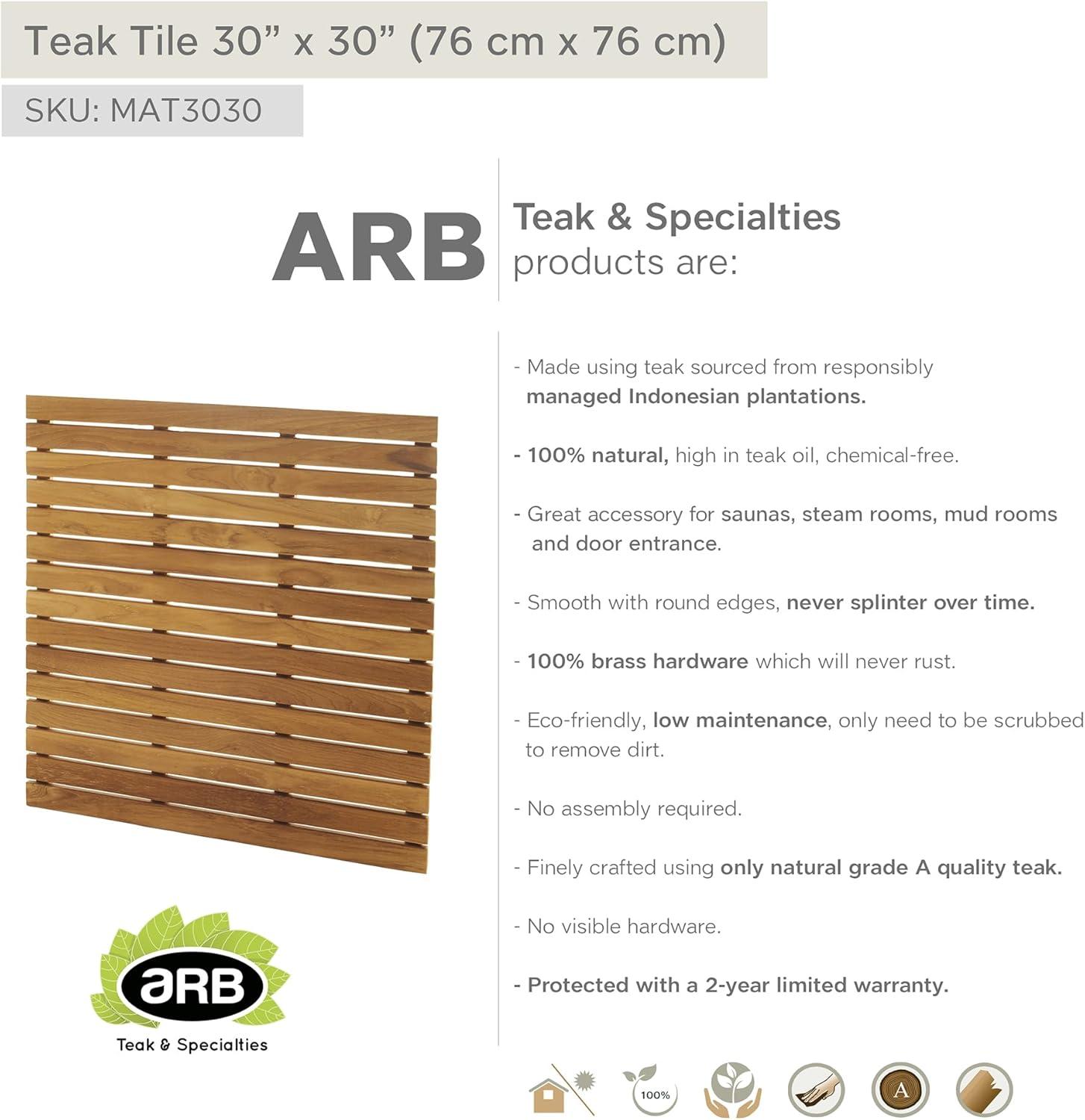 ARB Teak & Specialties Teak Shower Mat