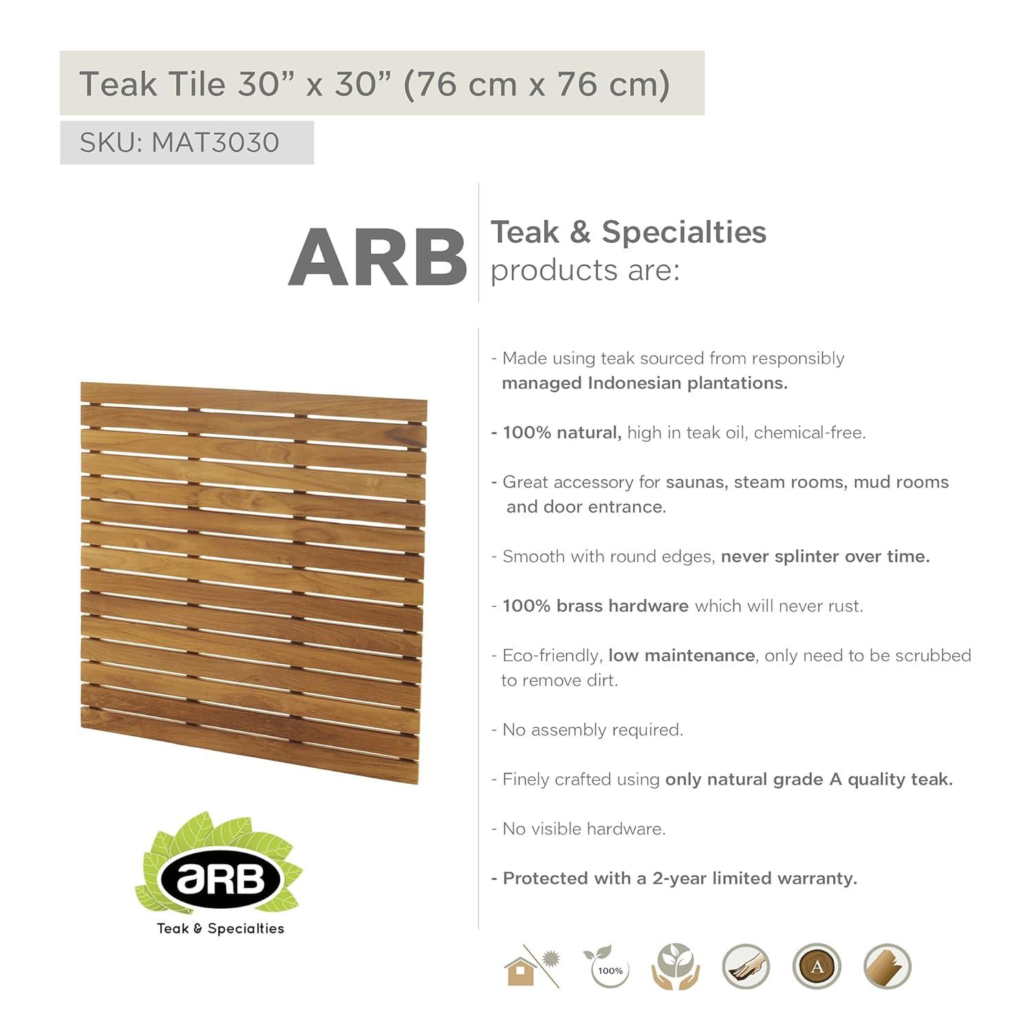 ARB Teak & Specialties Teak Shower Mat