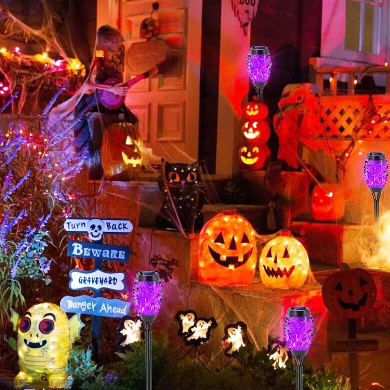 The Holiday Aisle® 8 Pack Halloween Decorations Outdoor, Halloween Solar Lights for Halloween Decor