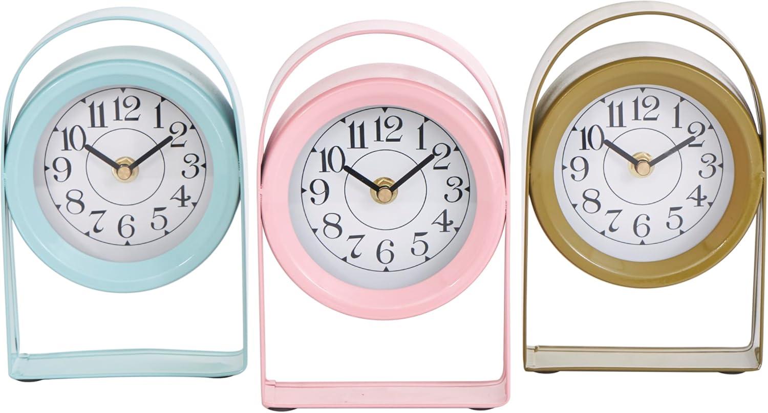 Lailah Metal Clock With Arched Stands (Set of 3)