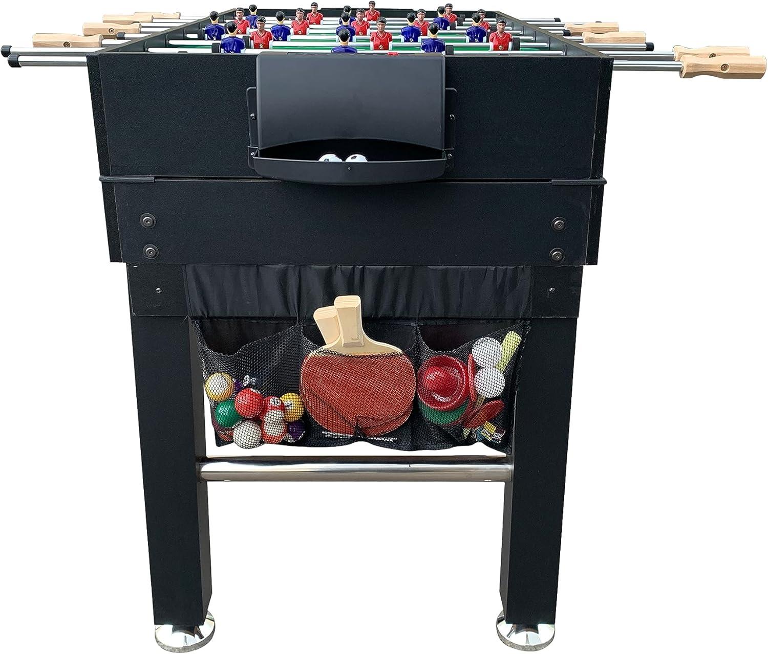 KICK Foosball Tables KICK Quad 48″ 4-in-1 Multi Game Table Combo Arcade Set for Home, Game Room, Friends & Family