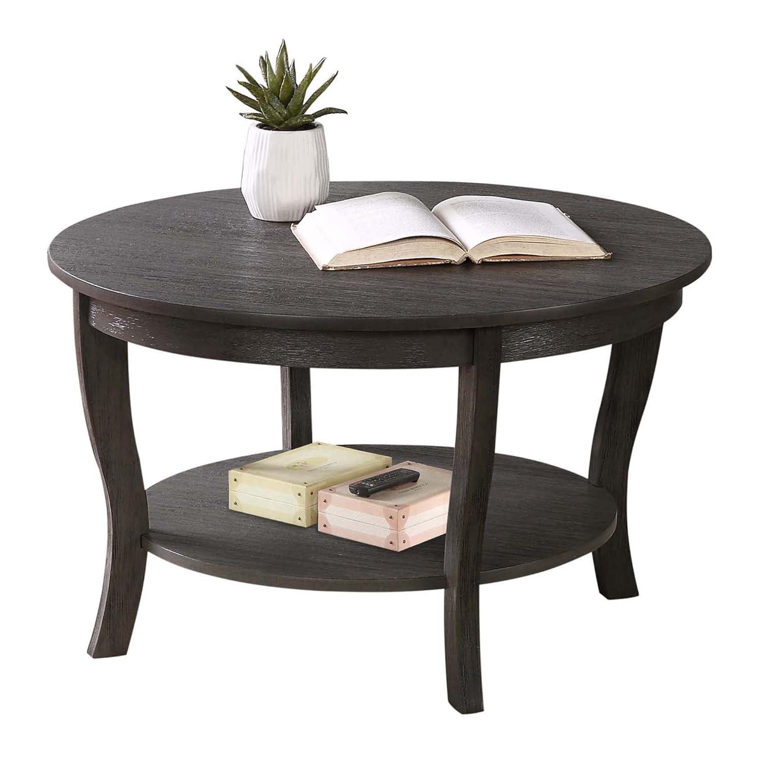 American Heritage Round Coffee Table with Shelf