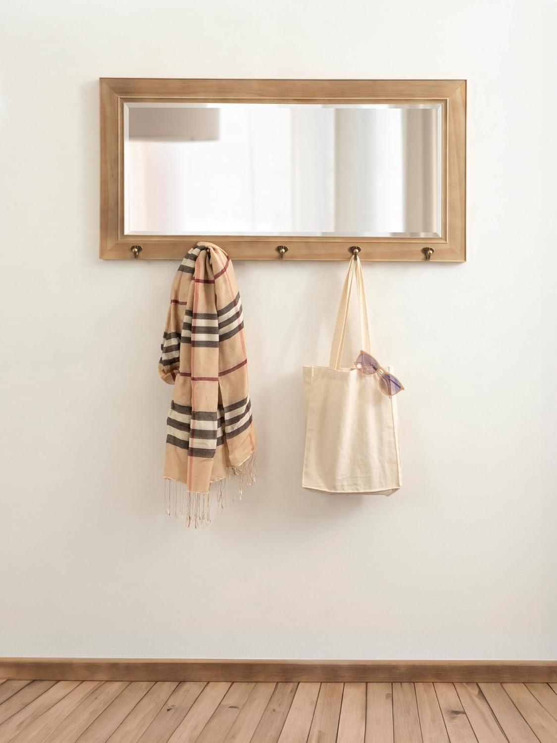 36" x 18" Pub Mirror with Metal Hooks - DesignOvation