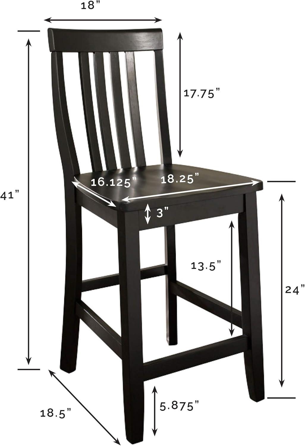 Set of 2 24" School House Counter Height Barstools - Crosley