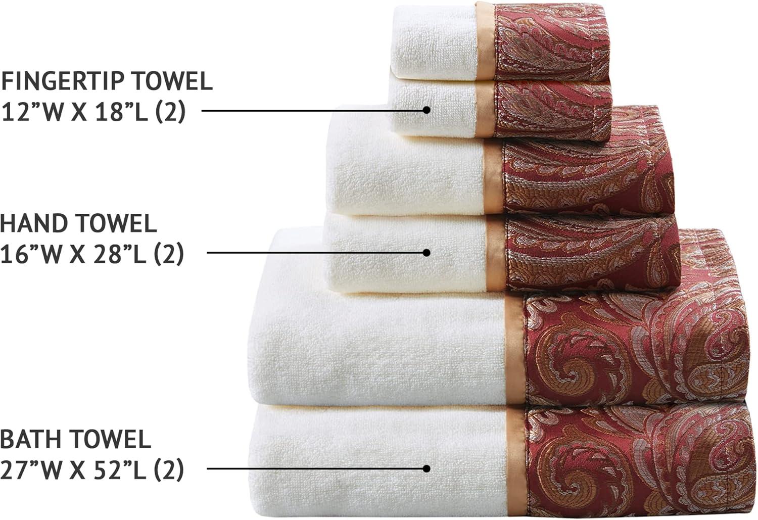 6pc Charlotte Jacquard Towel Set