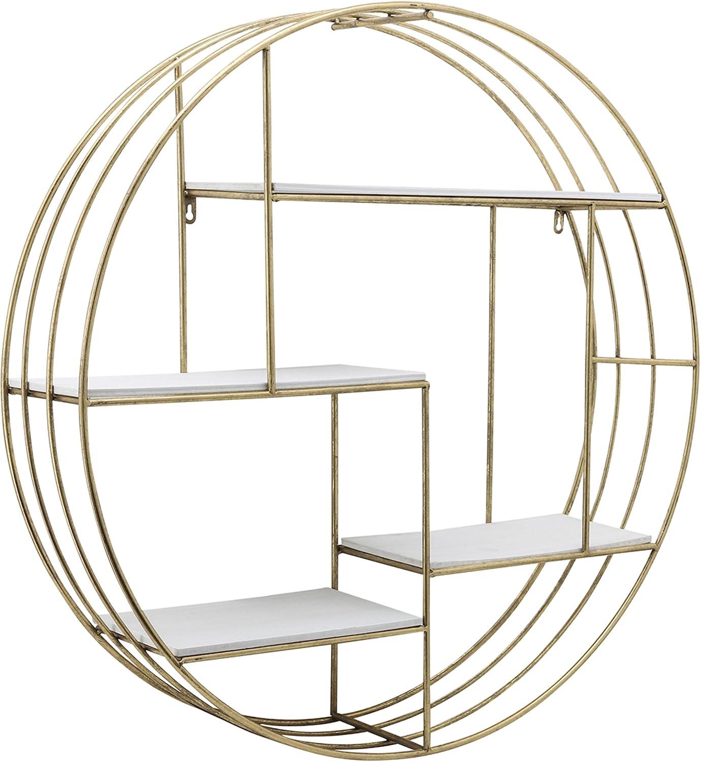 Birch Lane™ Kittle 4 Piece Round Floating Shelf with Hooks