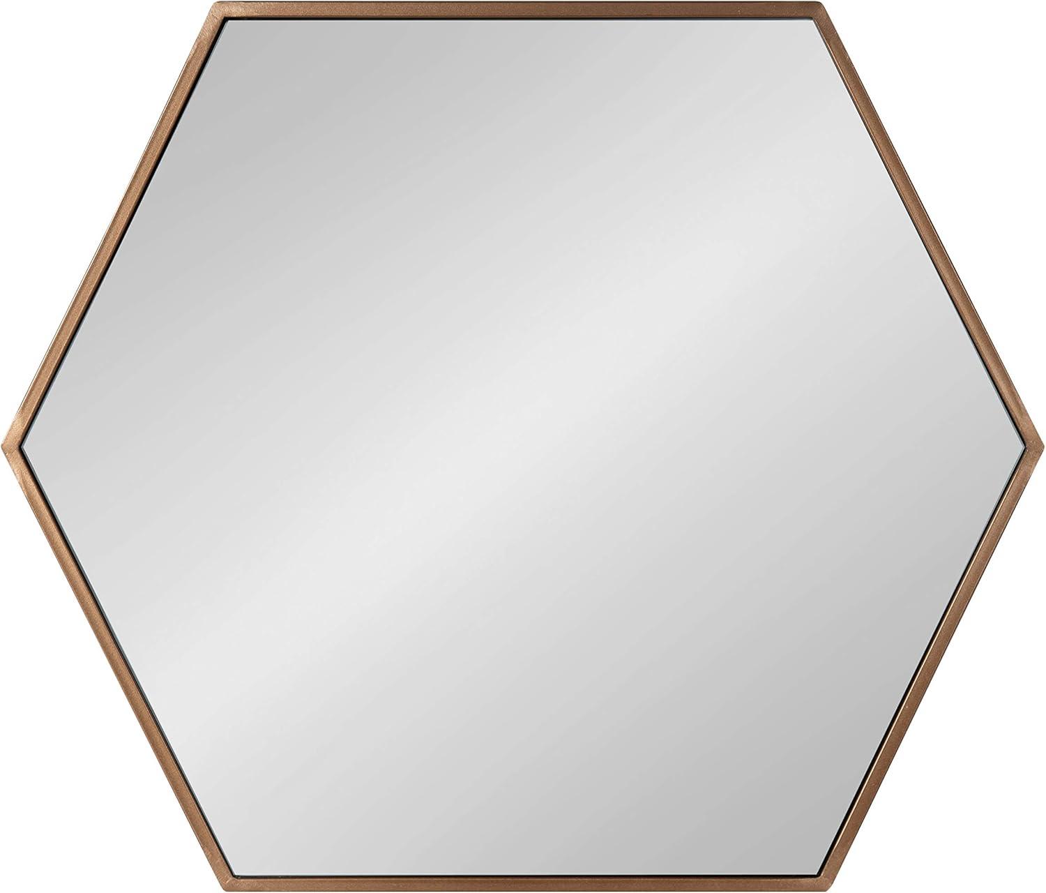 McNeer 22" x 25" Hexagon Bronze Vanity Wall Mirror