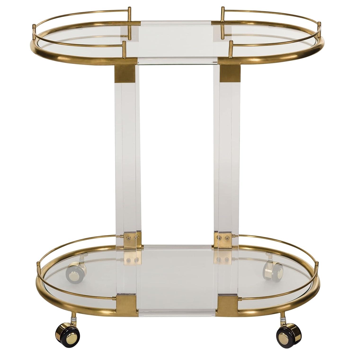 Lennon Bar Trolley - Brass - Safavieh