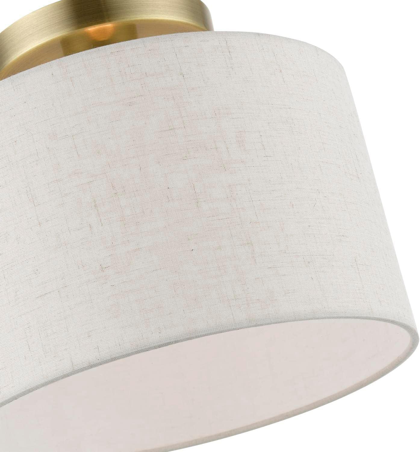 Livex Lighting Blossom 1 - Light Semi-Flush Mount in  Antique Brass