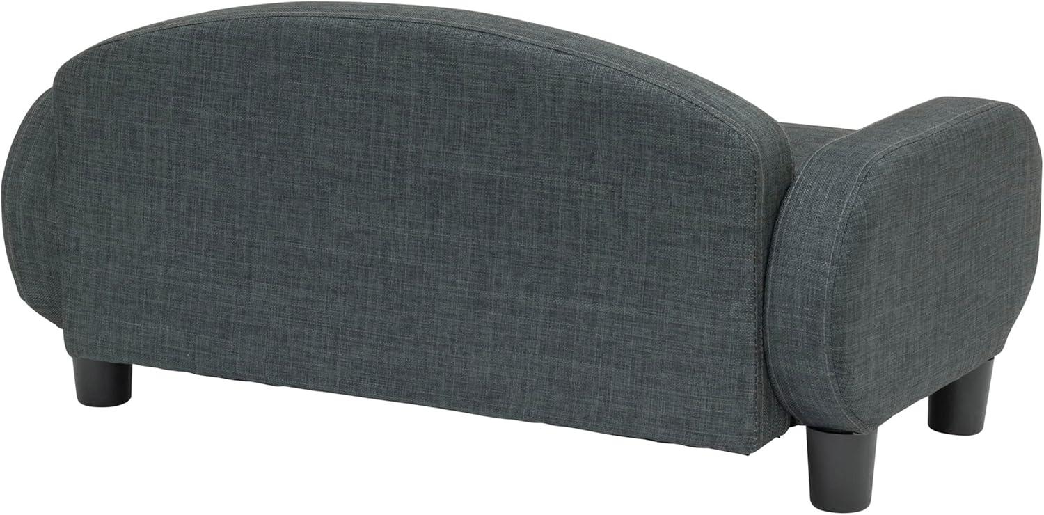 Paws & Purrs Modern Pet Sofa 31.5" Wide Low Back Lounging Bed with Removable Mattress Cover in Espresso / Gray - 61013