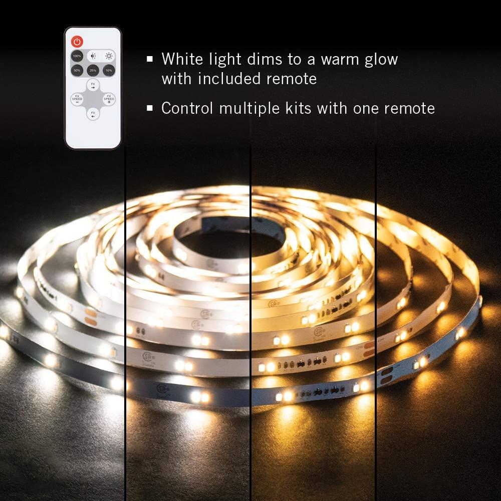 Warm White Battery Powered LED Tape Light Kit with Remote