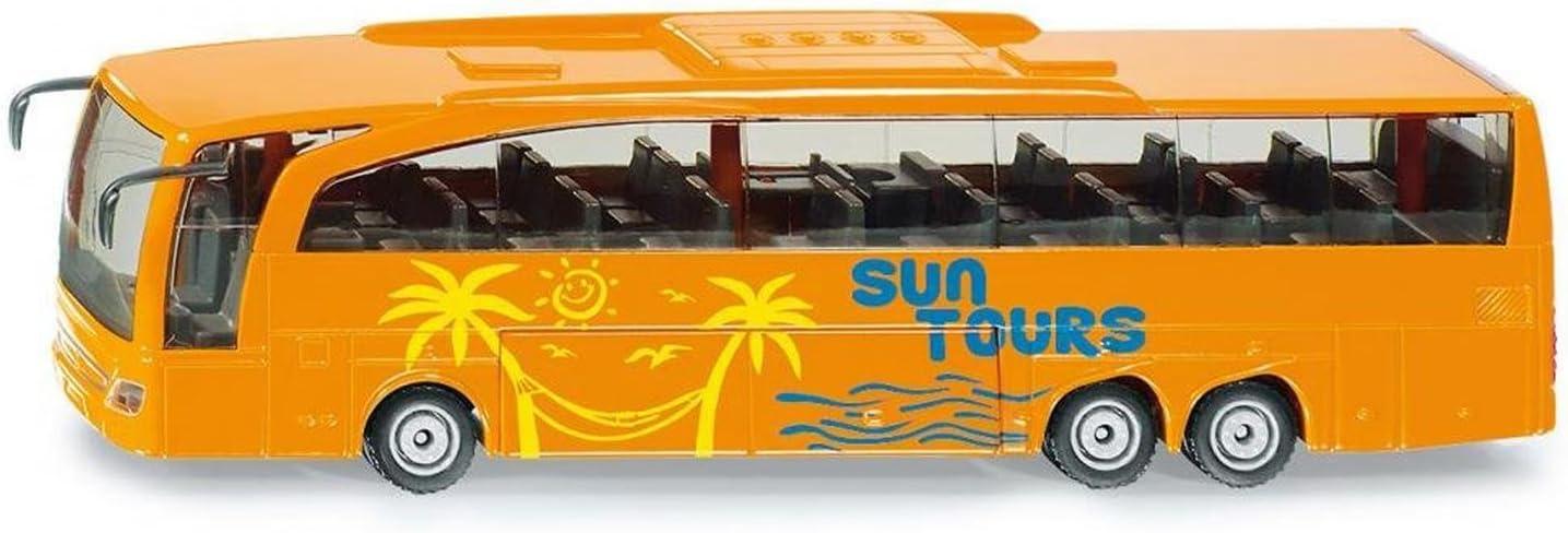 Siku 3738, Mercedes-Benz Travego Coach, 1:50, Metal/Plastic, Orange, Functional Doors and Luggage Compartment