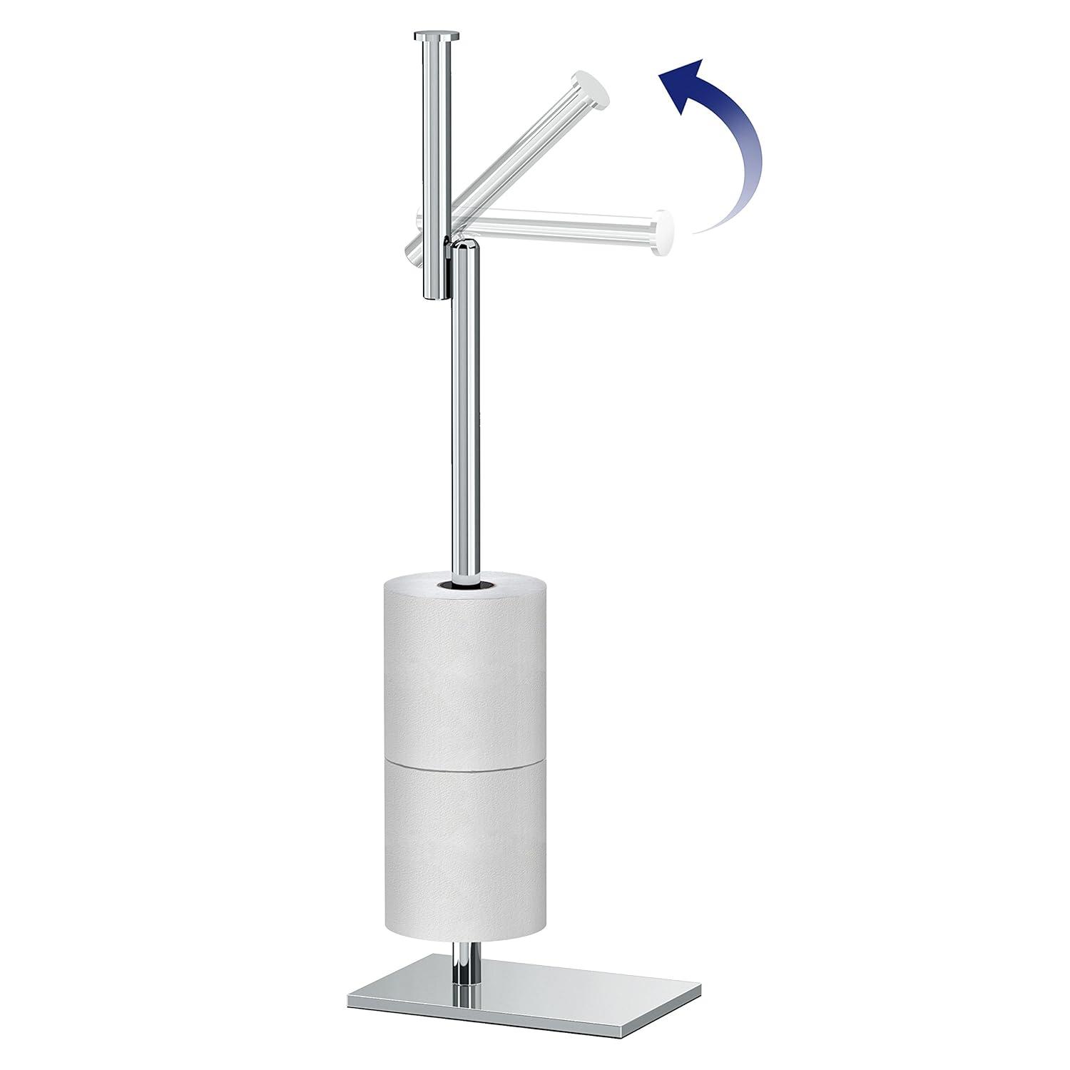 Freestanding Toilet Paper Holder with Storage