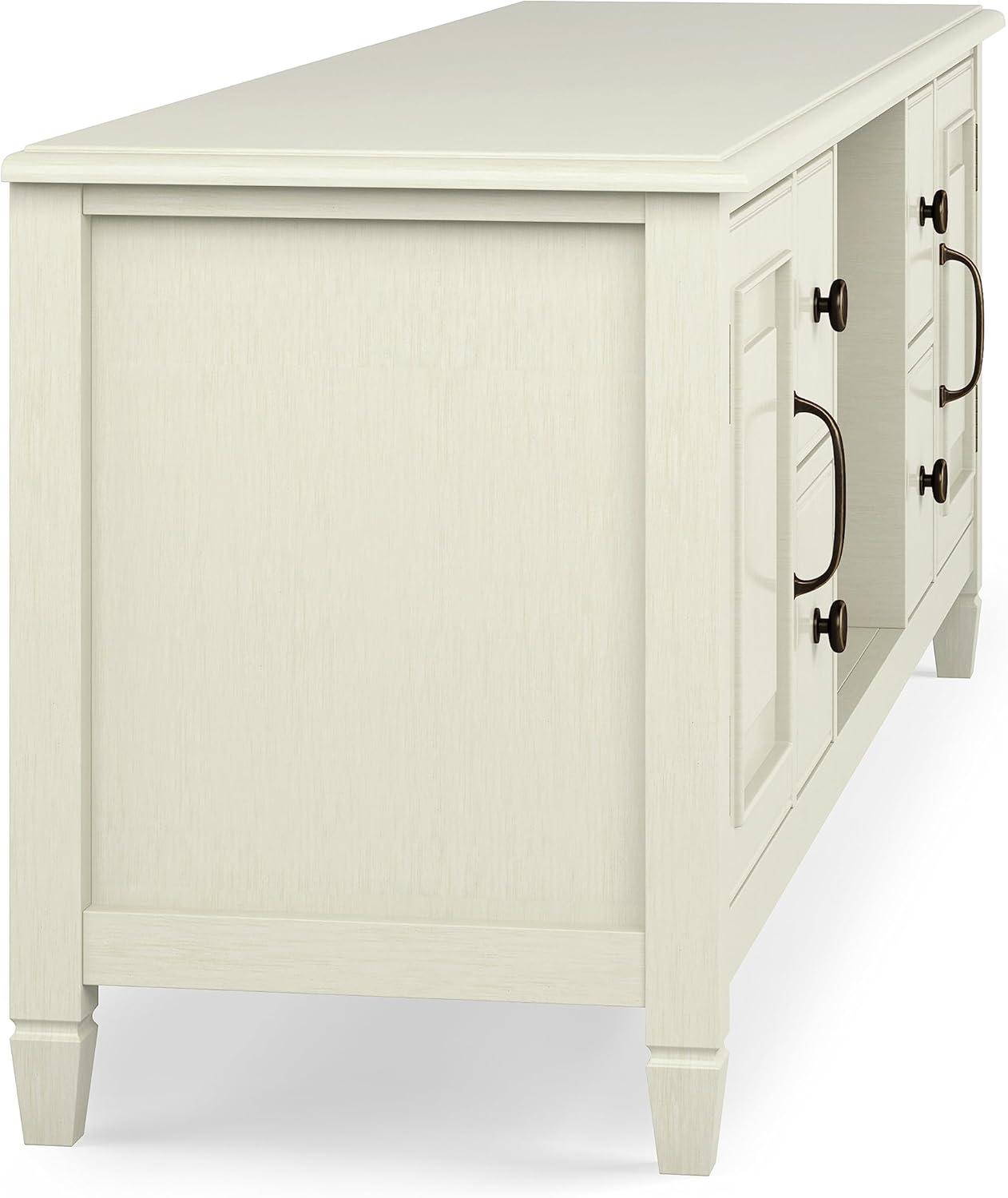 Simpli Home Connaught 72"W Solid Wood Traditional TV Stand for TVs up to 80" with 4 Drawers and 2 Cabinets