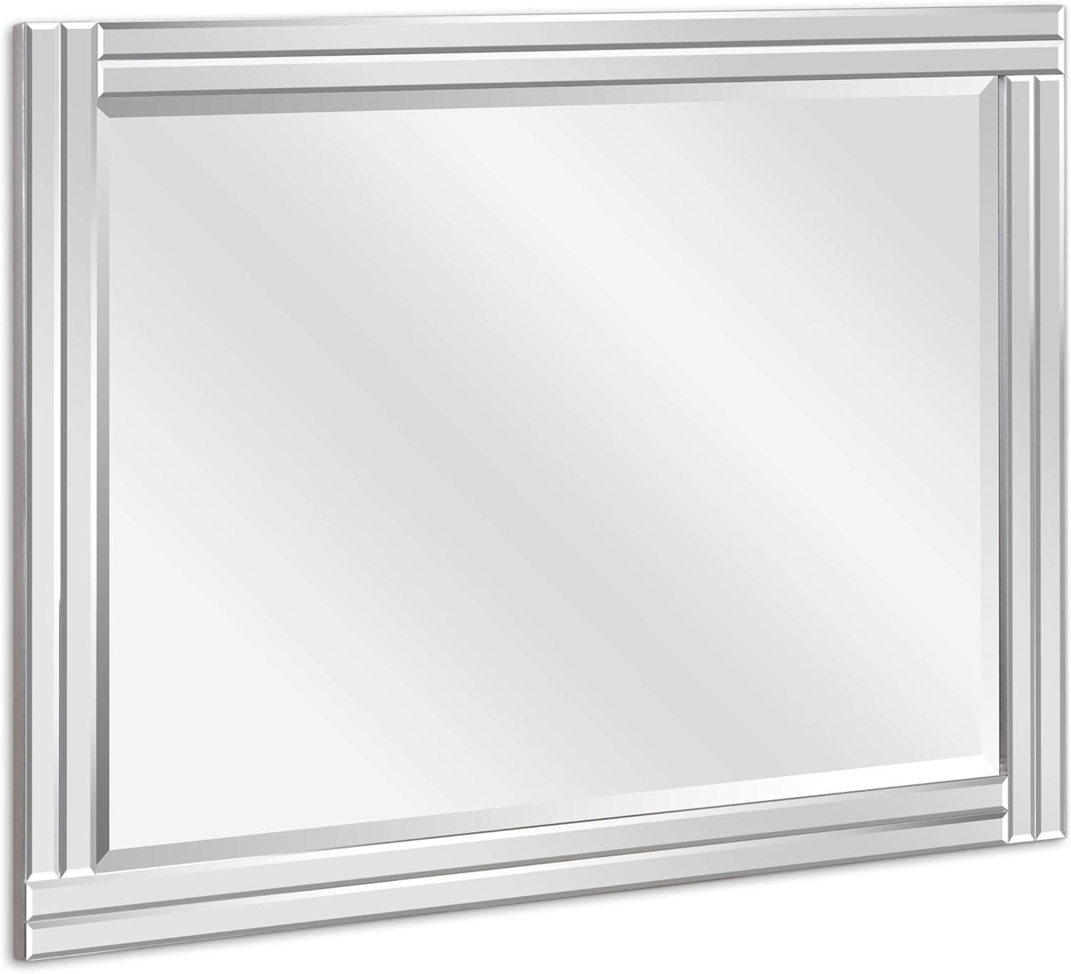 Empire Art Direct  Moderno Stepped Beveled Rectangle Wall Mirror