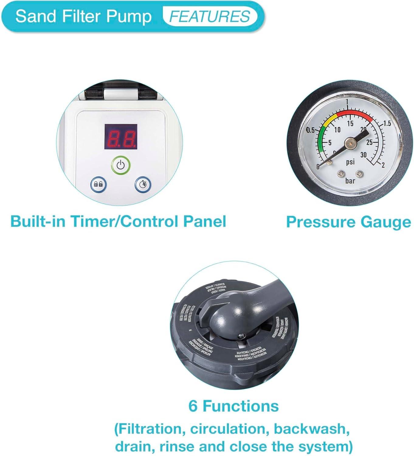 Intex Intex Krystal Clear 1500 GPH Sand Filter Pump for Above Ground Swimming Pools