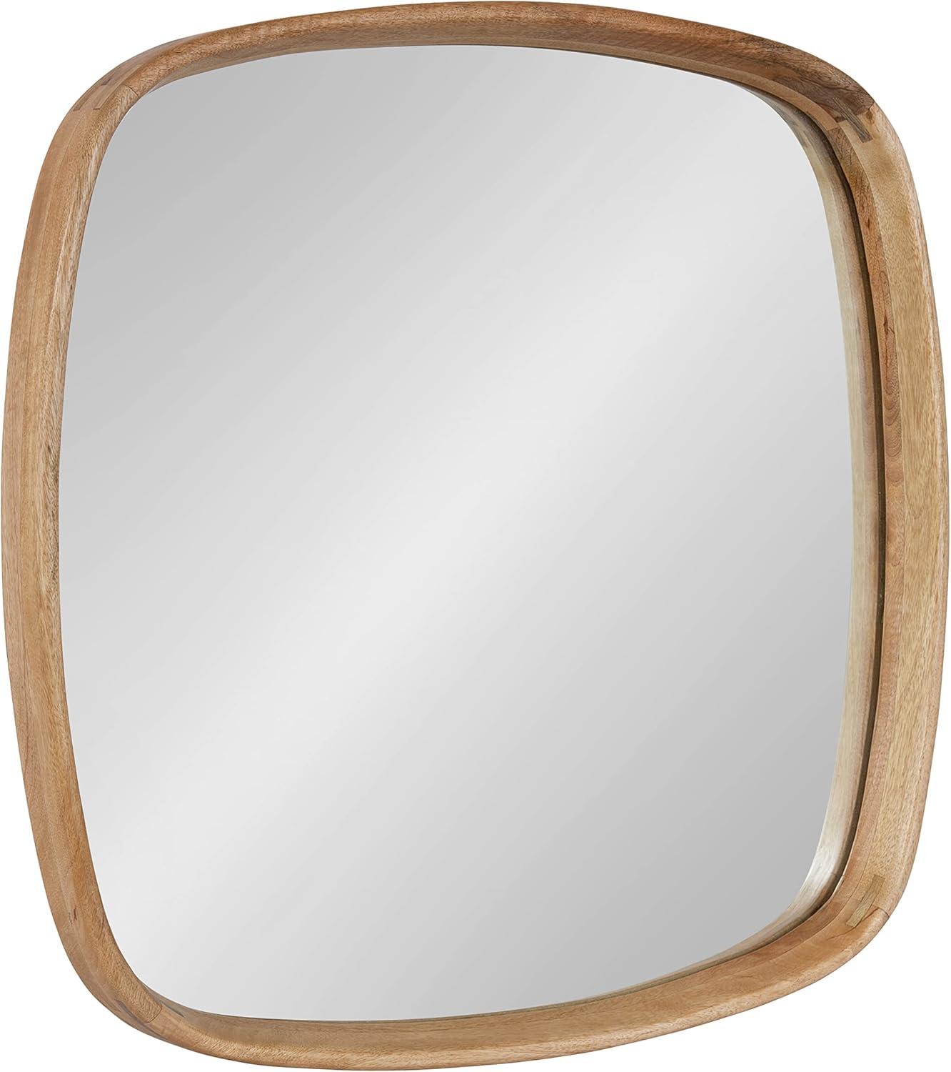 Kate and Laurel Prema Framed Wall Mirror, 26x26, Natural