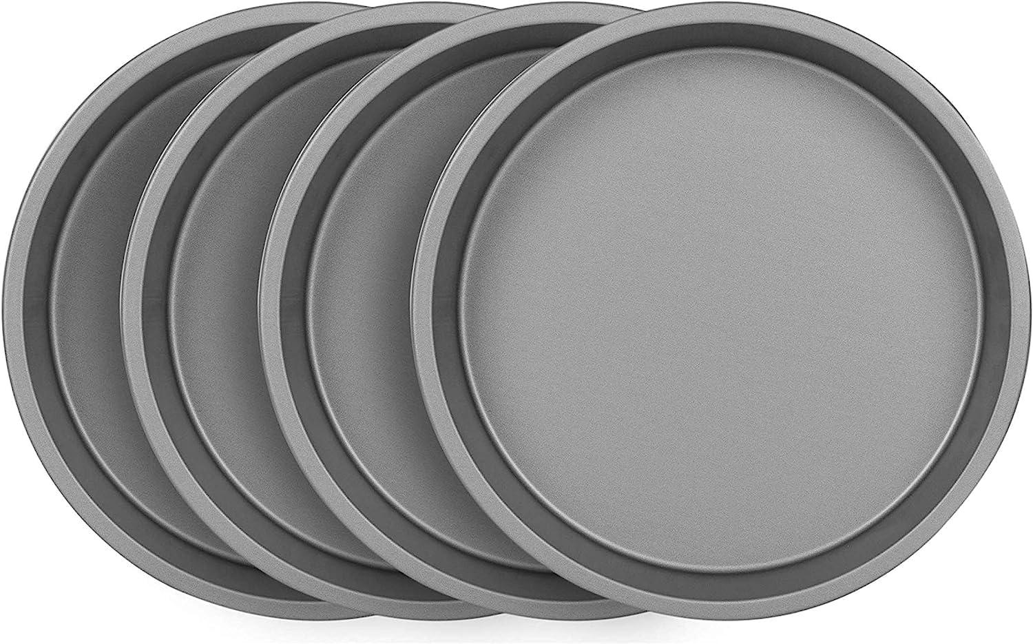 Set of 4 Nonstick Round Steel Cake Pans