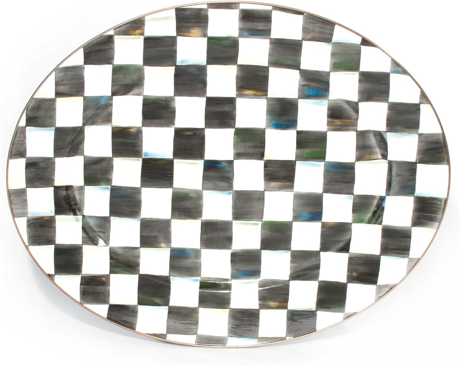 MacKenzie-Childs Sterling Check® Oval Platter