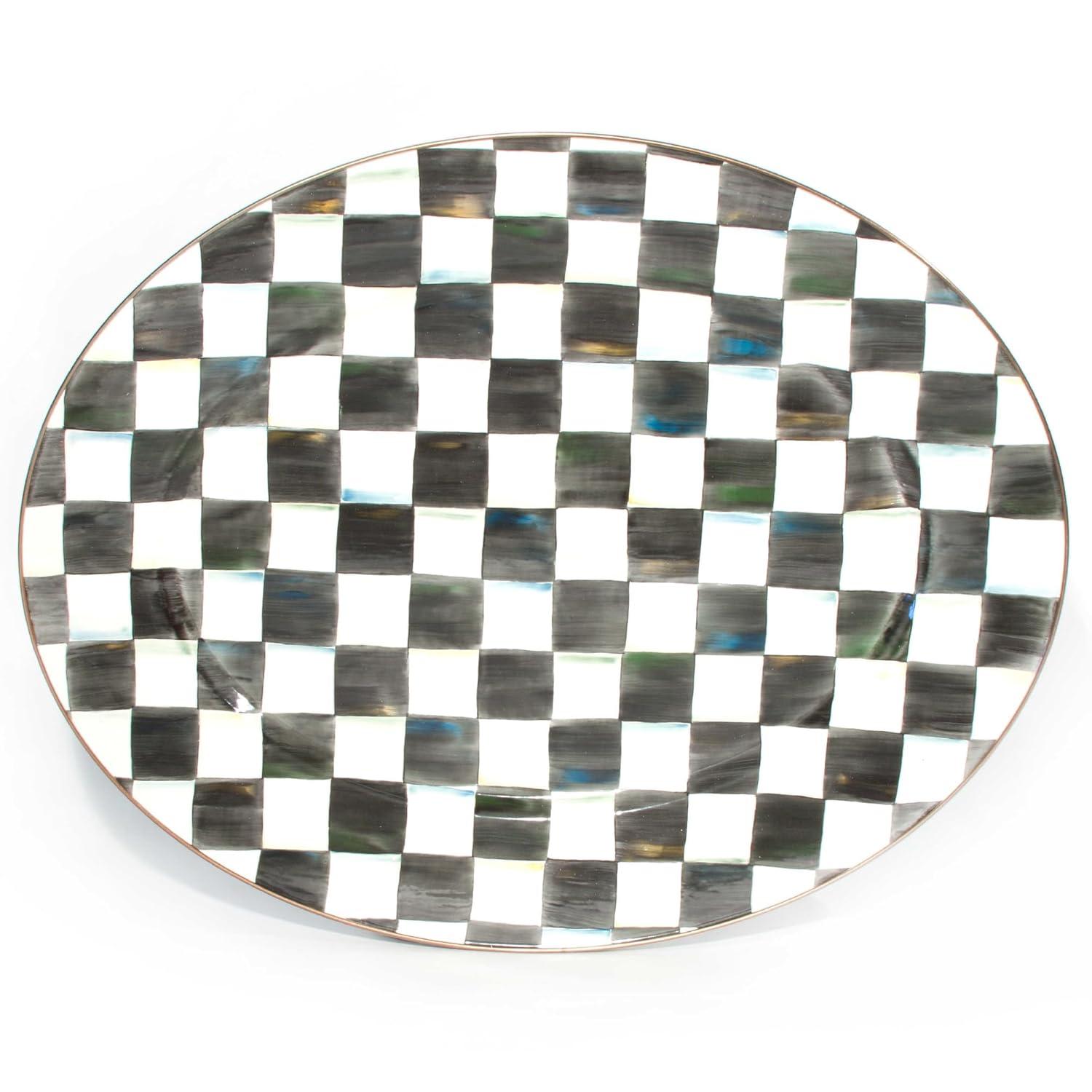 MacKenzie-Childs Sterling Check® Oval Platter
