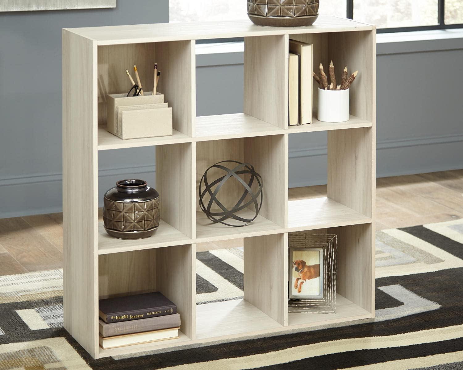 Socalle White Transitional 9-Cube Organizer