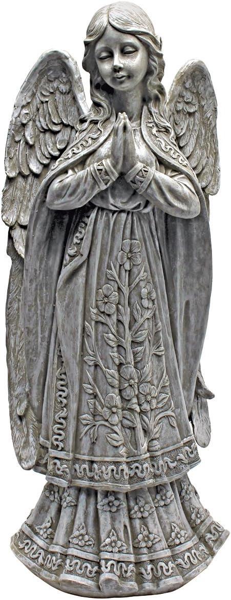 Faux Stone European Angelic Messenger Garden Statue