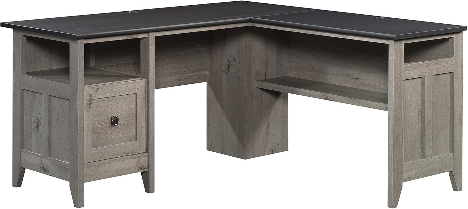 Sauder August Hill L-Shaped Computer Desk, Mystic Oak Finish