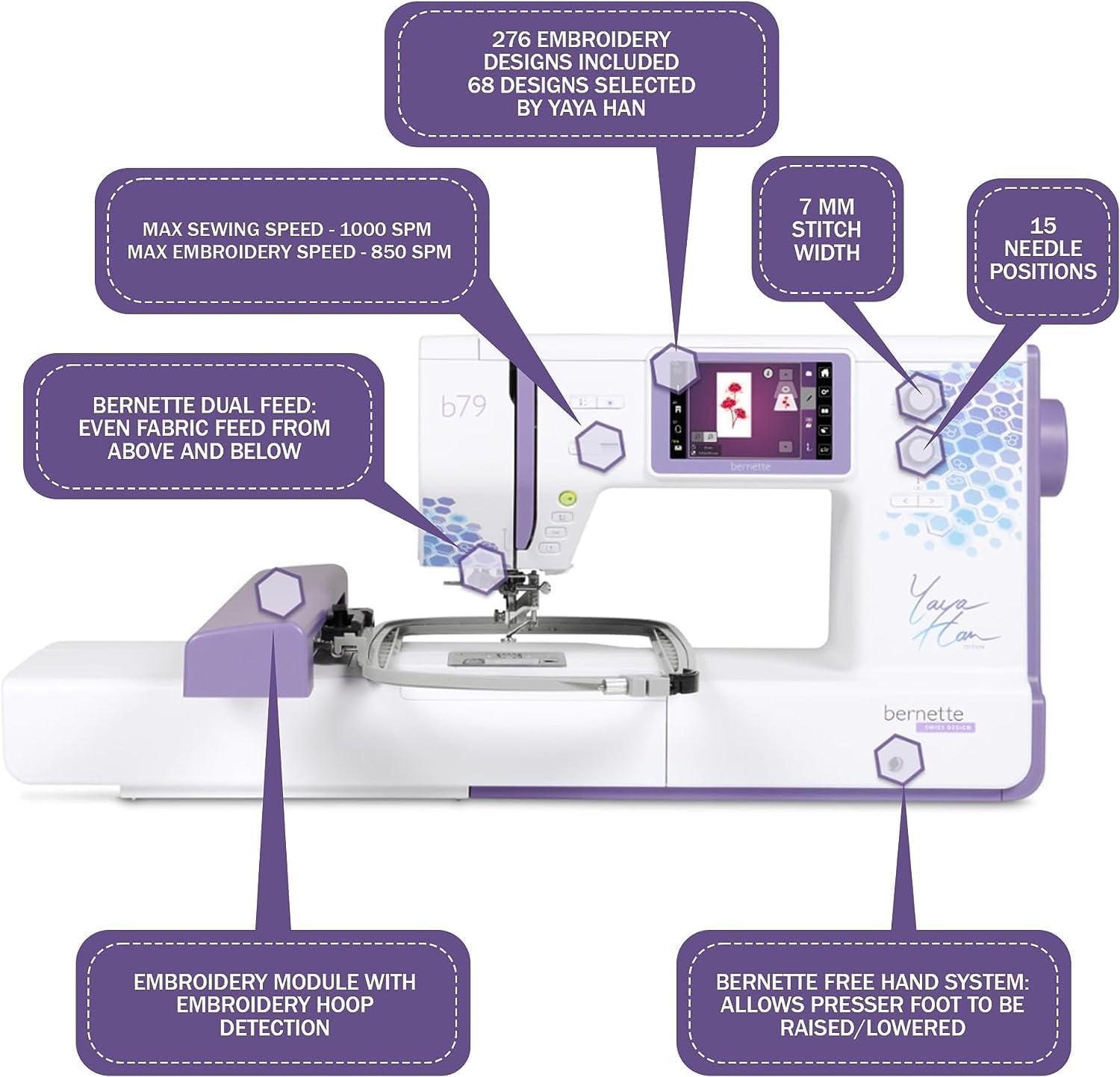Bernette b79 Yaya Han Special Edition Sewing and Embroidery Machine