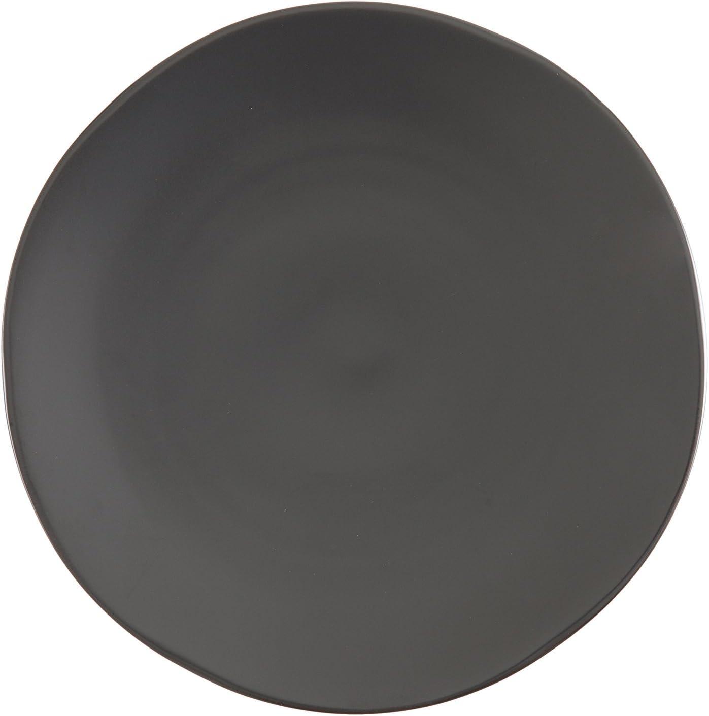 Fortessa  Heirloom Stoneware Dinnerware 8" Salad Plate - Charcoal - 4 Piece