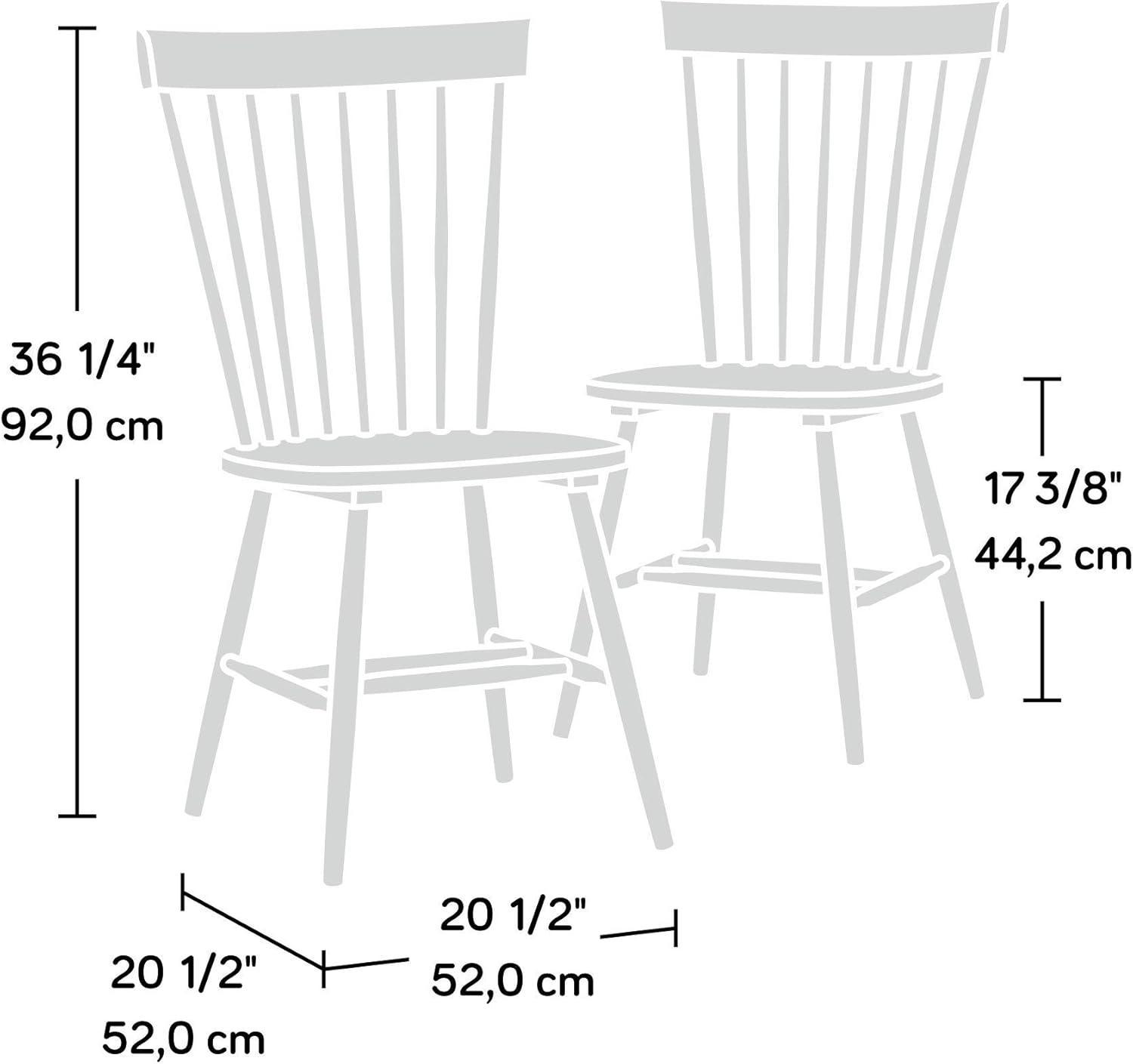 2pk New Grange Spindle Back Chairs Black - Sauder: Solid Wood, Unupholstered, Set of Two