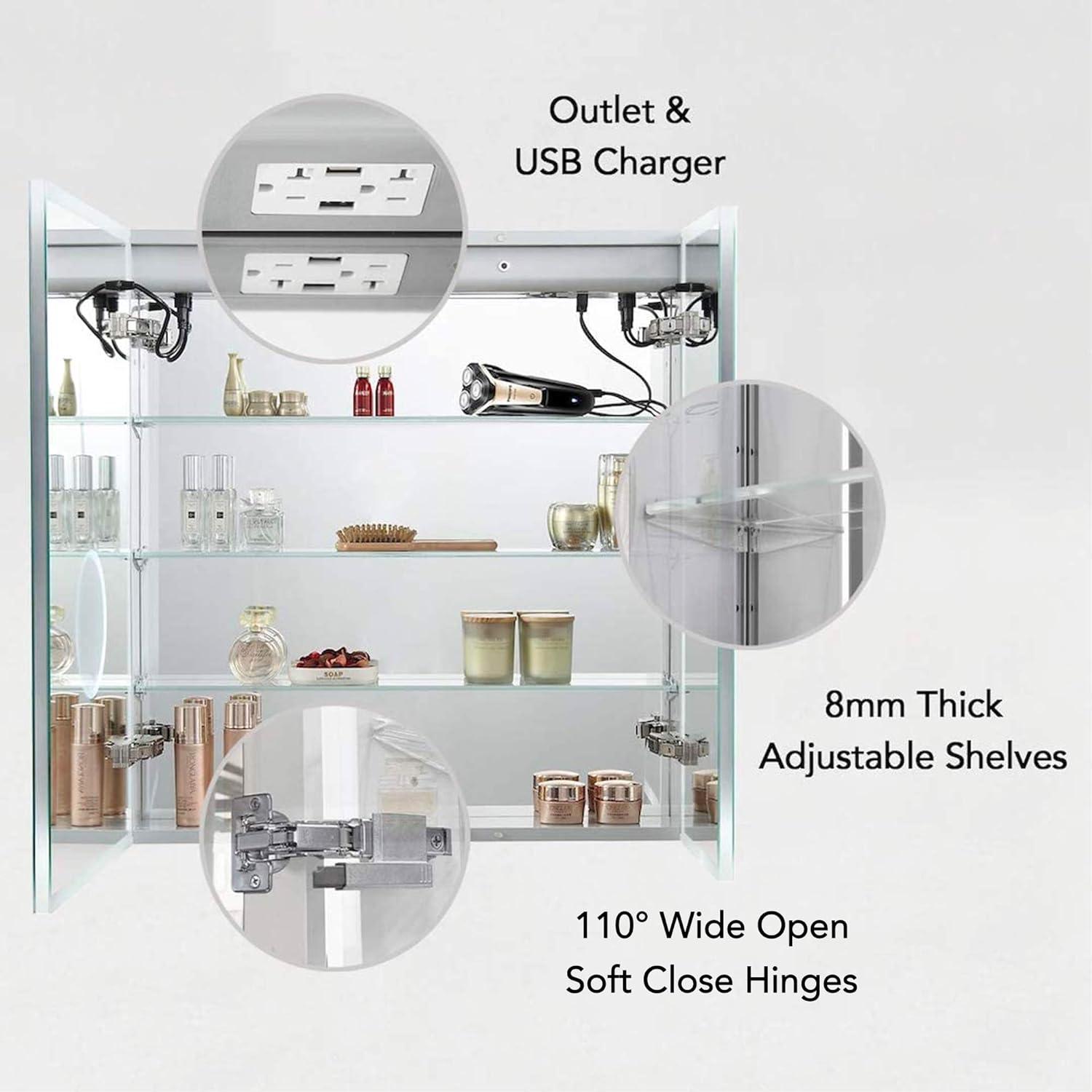 Sirius 30" LED Medicine Cabinet with Defogger and USB Port