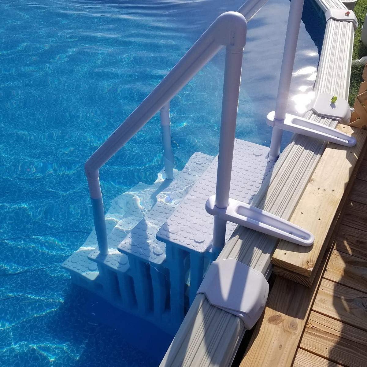 XtremepowerUS XtremepowerUS In-Pool Step Ladder with Handrails for Pools and Decks Up to 54" High