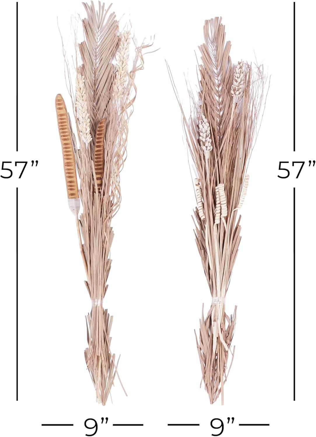 57" Dried Plant Natural Foliage Pigeon pea Bouquet, by DecMode (2 Count)