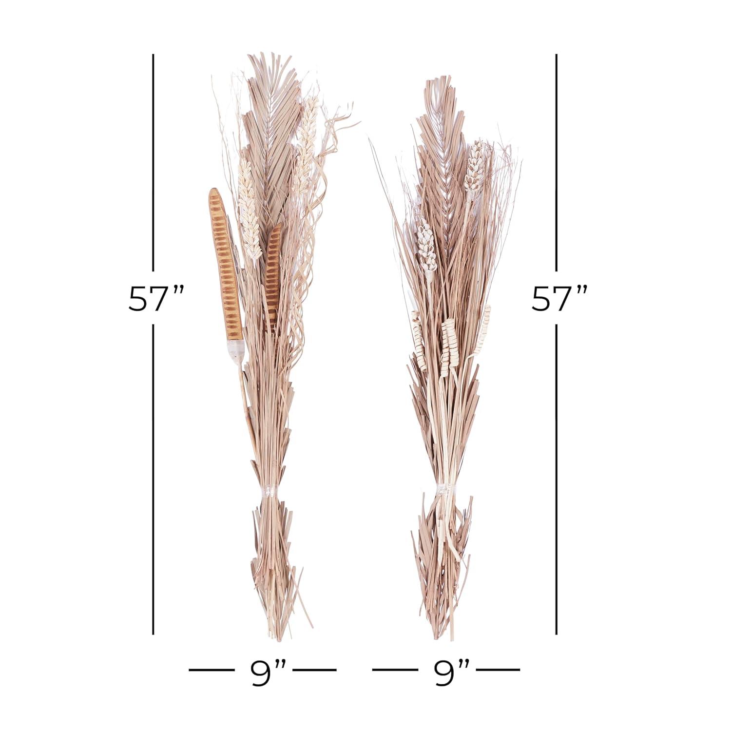 57" Dried Plant Natural Foliage Pigeon pea Bouquet, by DecMode (2 Count)