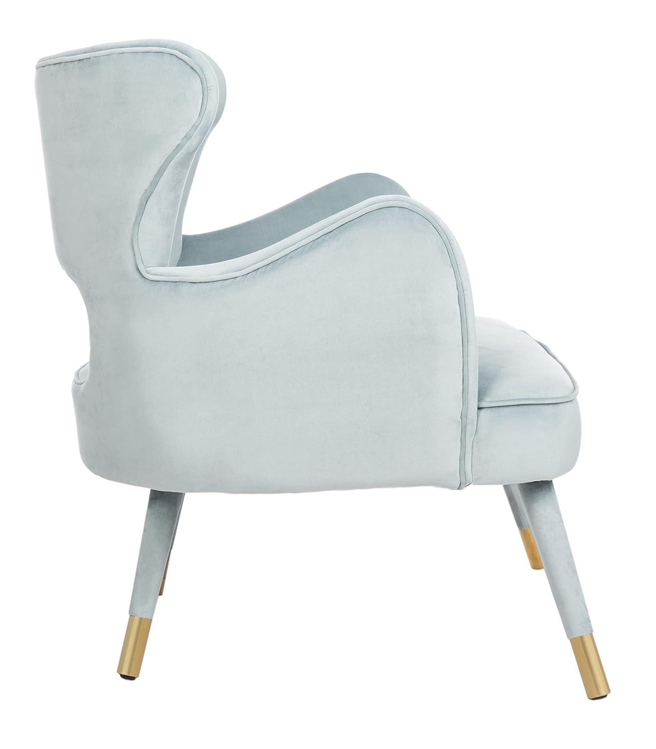 Blair Wingback Accent Chair - ACH4504 - Slate Blue/Gold - Safavieh