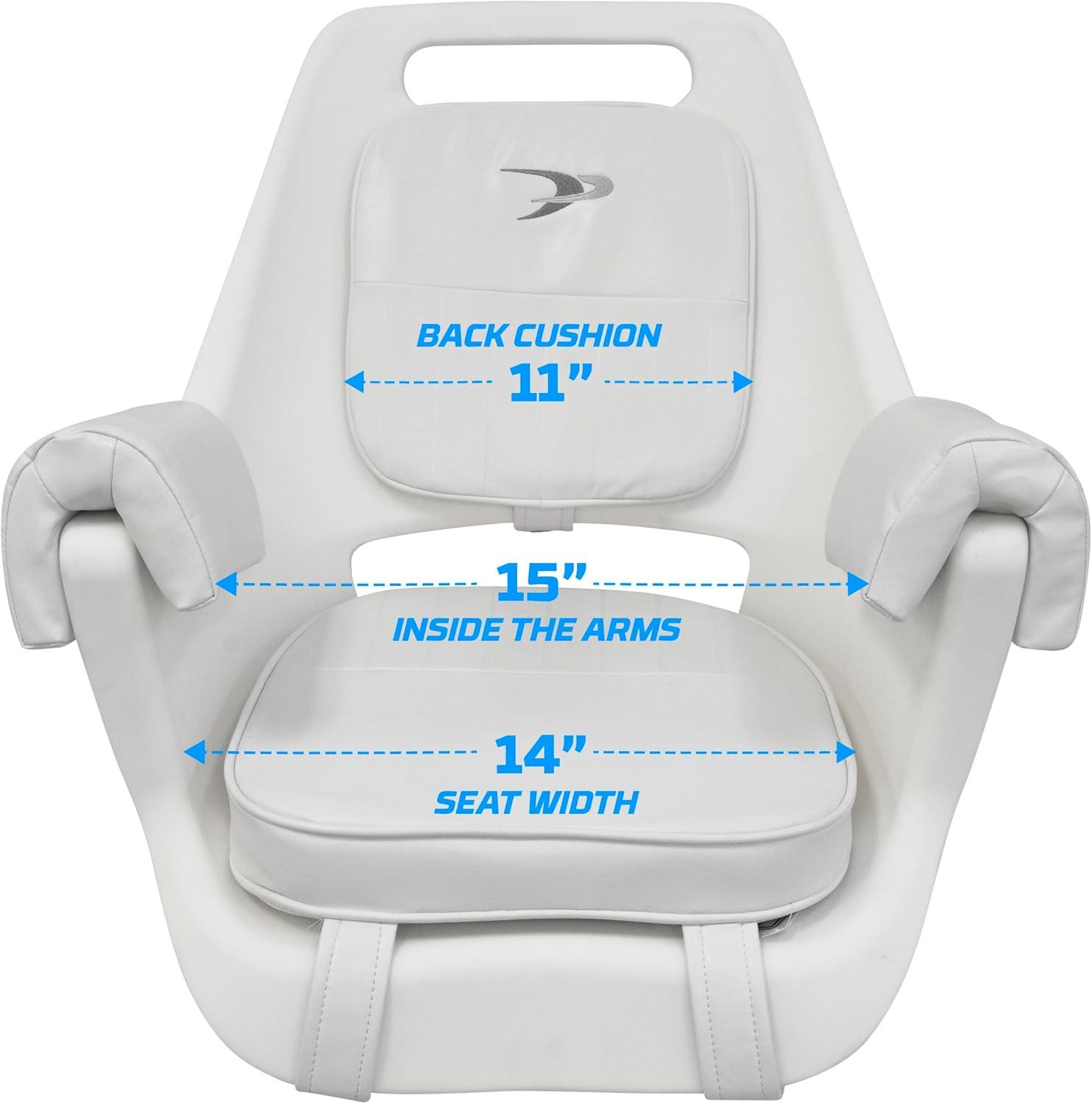 Wise 8WD007-3-710 Deluxe Boat Pilot Chair Seat and Mounting Plate