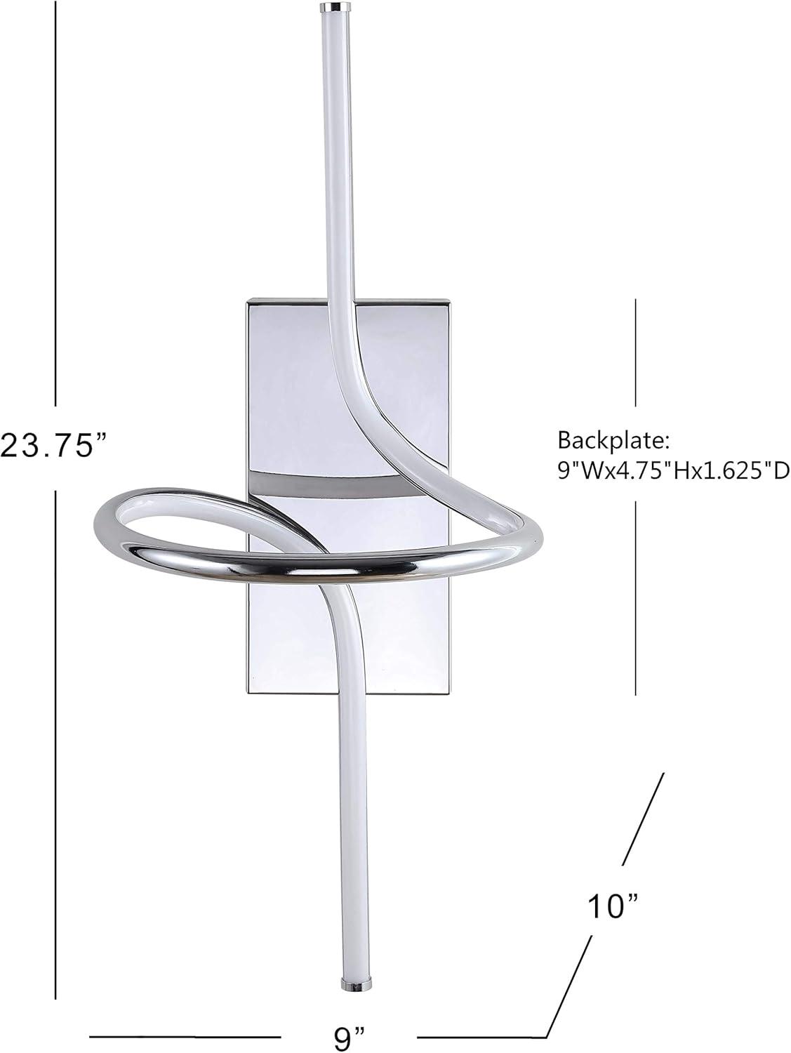 Sketch 23.5" Chrome Minimalist LED Vanity Wall Sconce