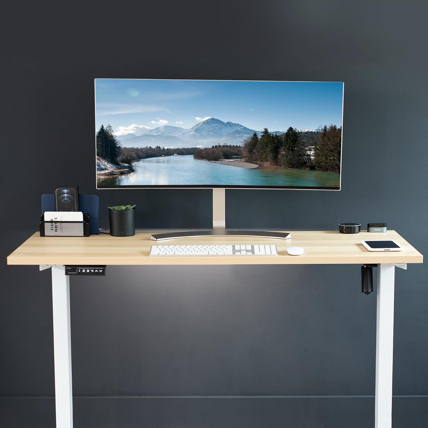 VIVO 55" x 24" Square Corner Table Top for Standing Desk Frames, Top Only, TOP55B-S series