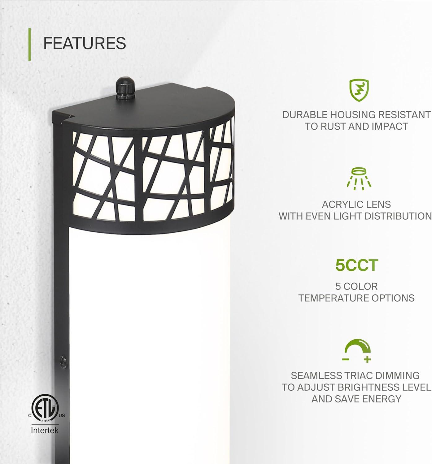 Matte Black Modern Dimmable LED Wall Sconce