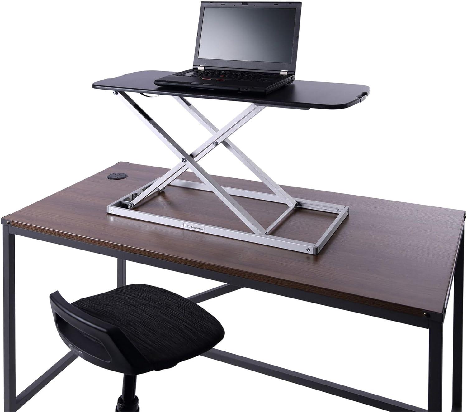 Alera Laptop Lifting Workstation 31.25w x 12.63d x 16h Black/Silver AEWR7B