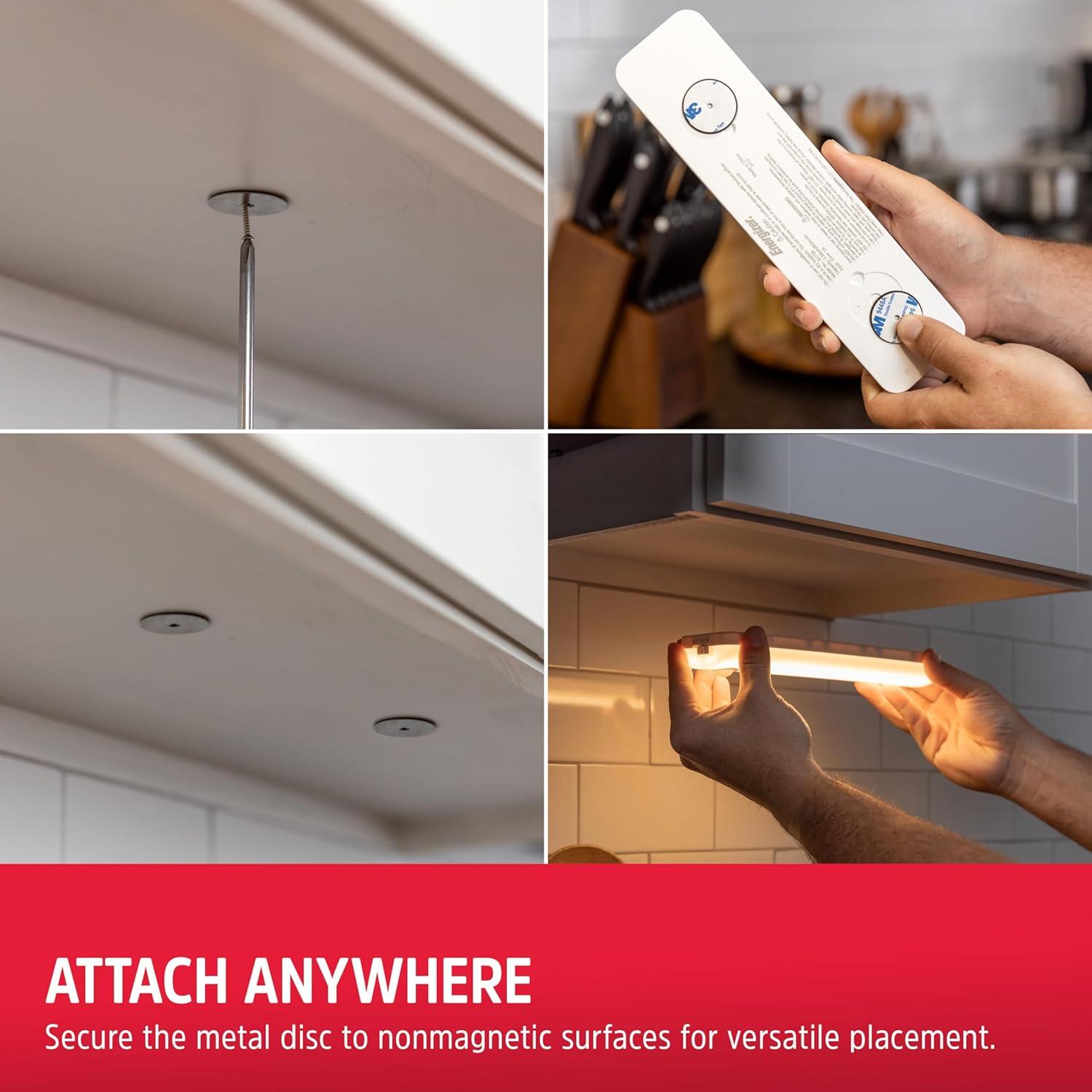 Energizer 9.5" Rechargeable Lithium Polymer 800 mAh Motion Sensing Light Bar: LED Closet Light, White