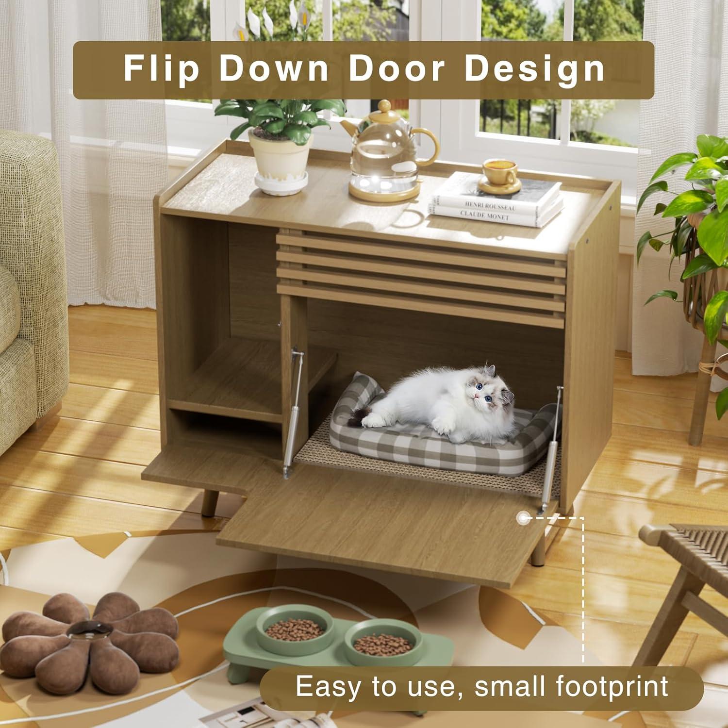 Archie & Oscar™ Cat Litter Box Enclosure With Cat Scratch Pad