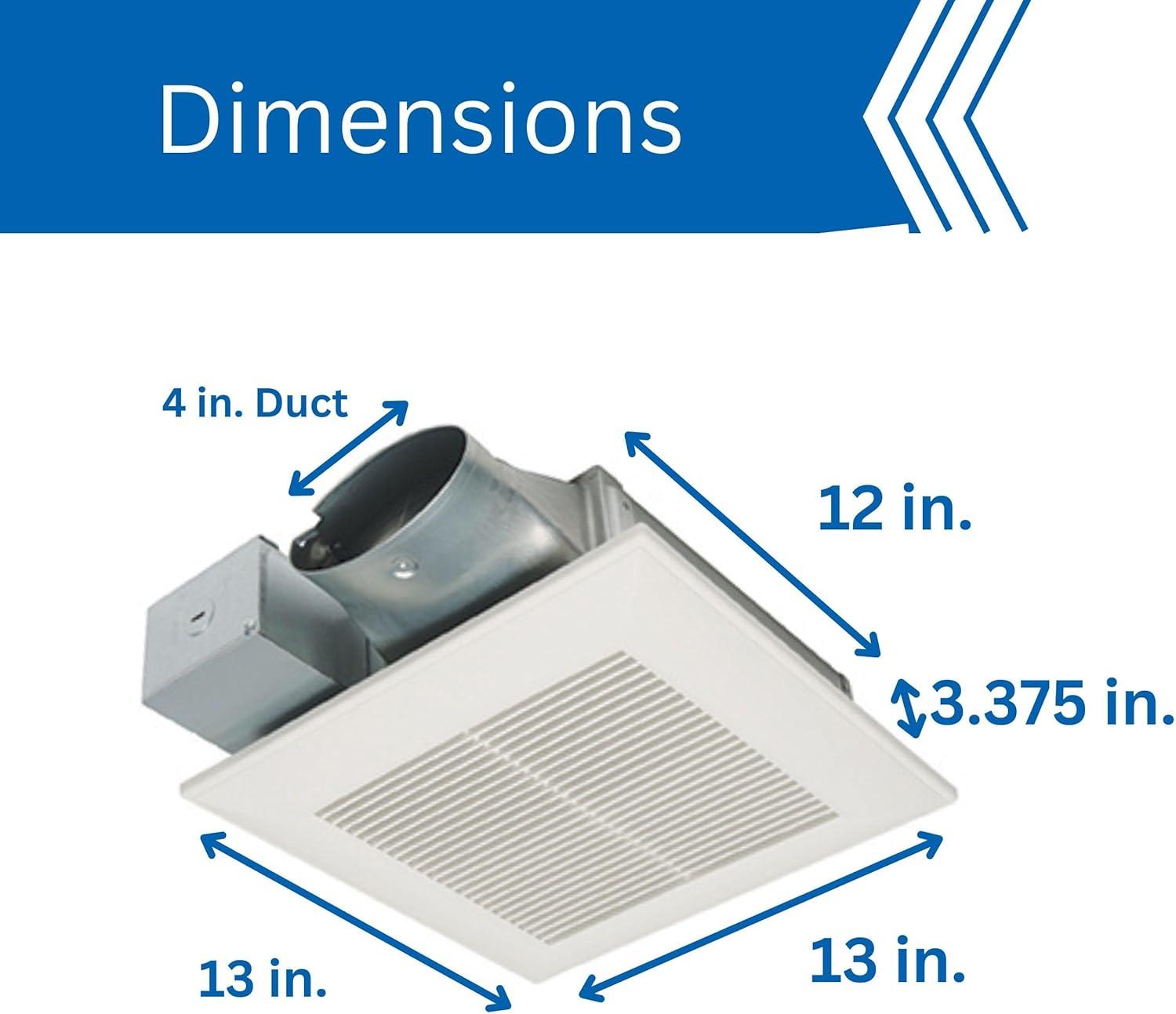 Panasonic WhisperValue DC White Ceiling and Wall Ventilation Fan