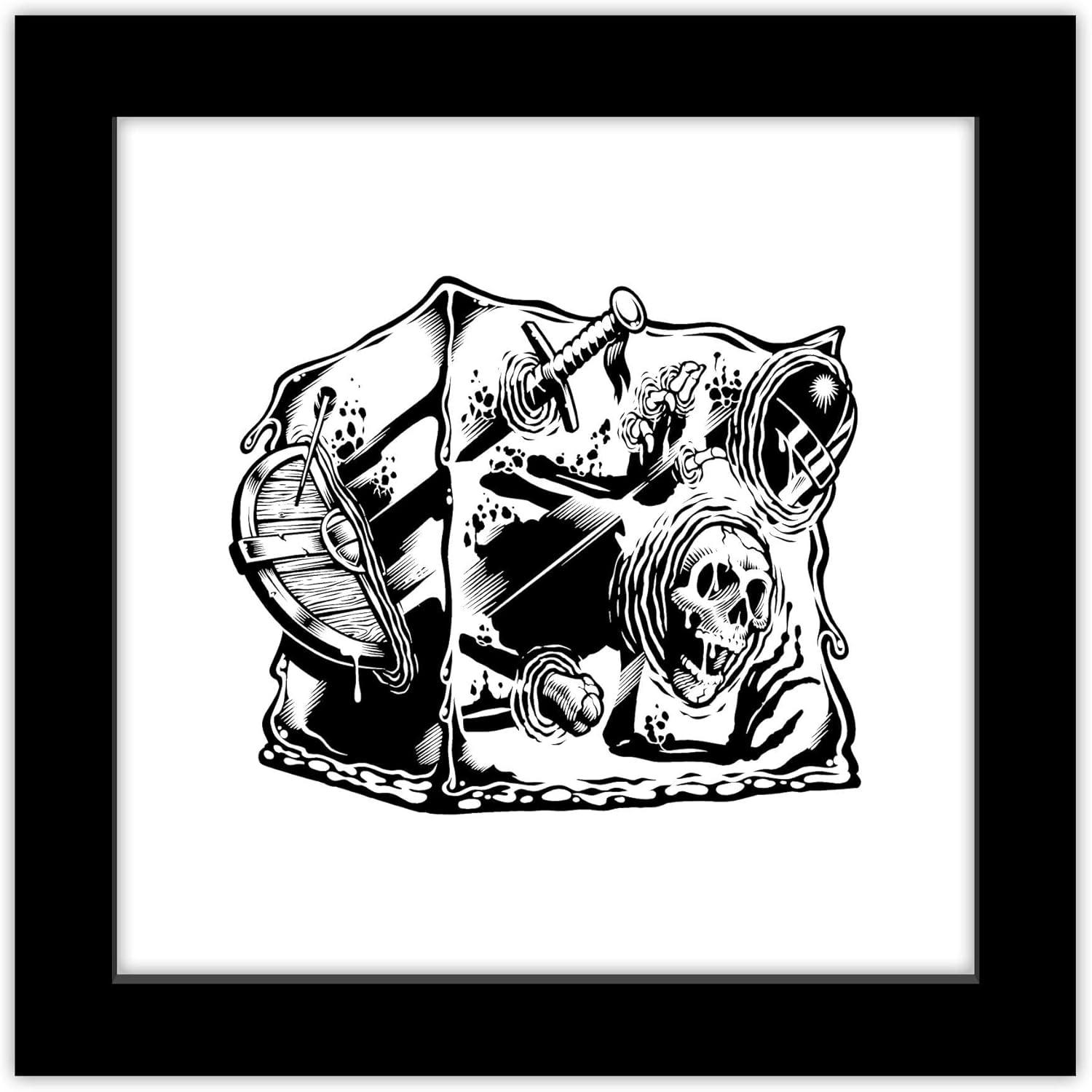 Gallery Pops Dungeons & Dragons - Classic Gelatinous Cube Wall Art, Black Framed Version, 12" x 12"