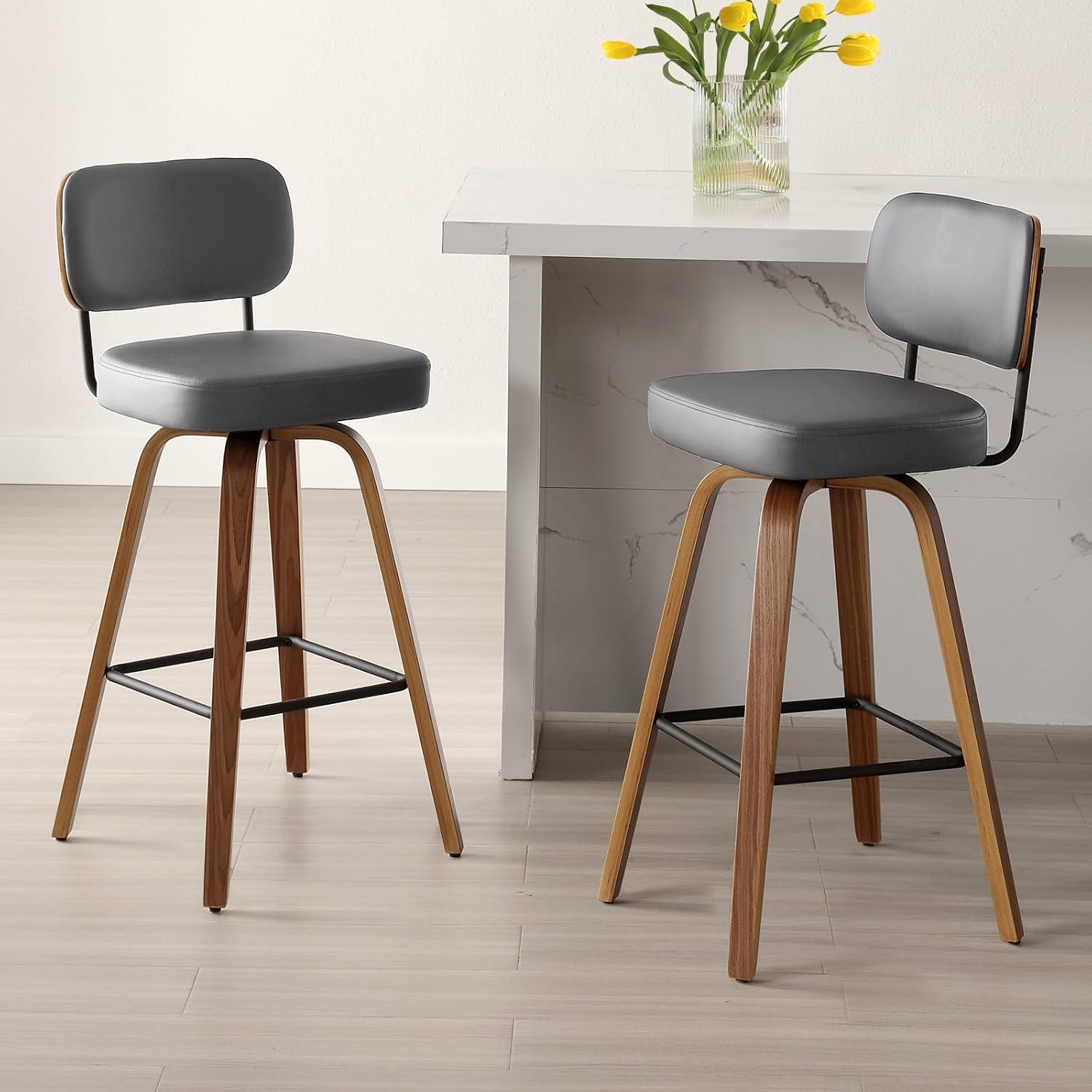 Corrigan Studio® Logreira Swivel Upholstered Counter & Bar Height Stool (Set of 2)