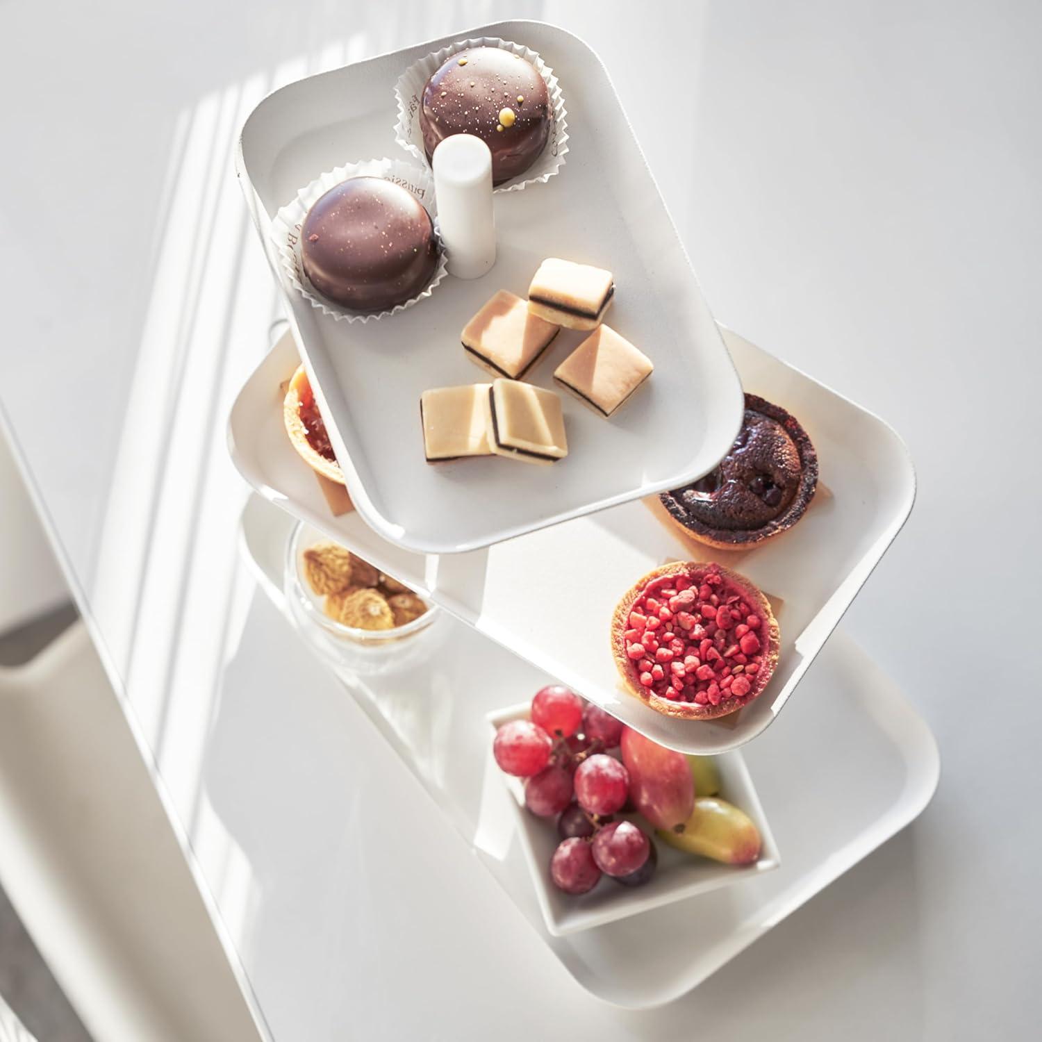 Yamazaki Home Tower Yamazaki Home 3-Tier Serving Stand, Appetizer Tray Organizer For Party Or Kitchen, Steel
