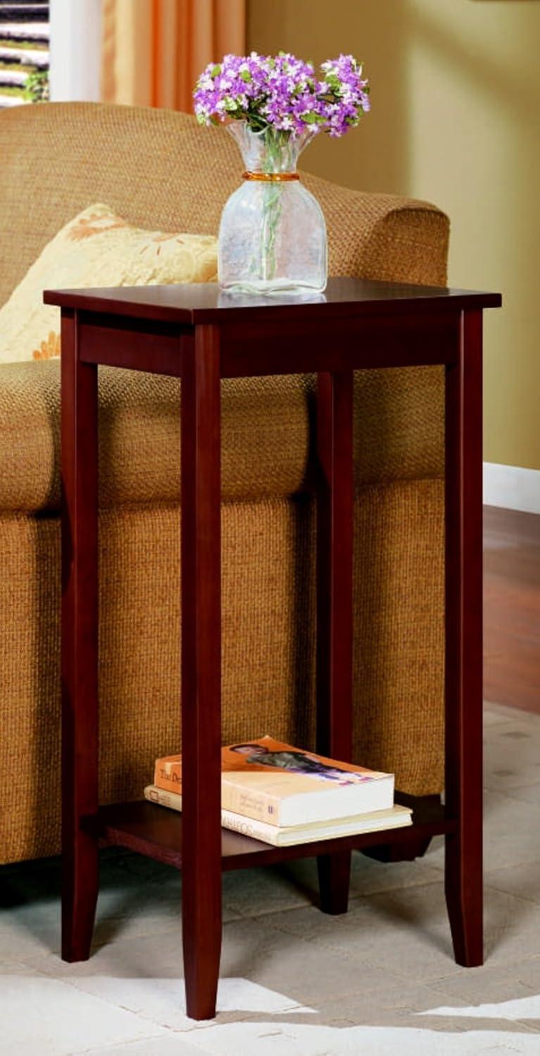 Rosewood Tall Rectangular Solid Wood End Table