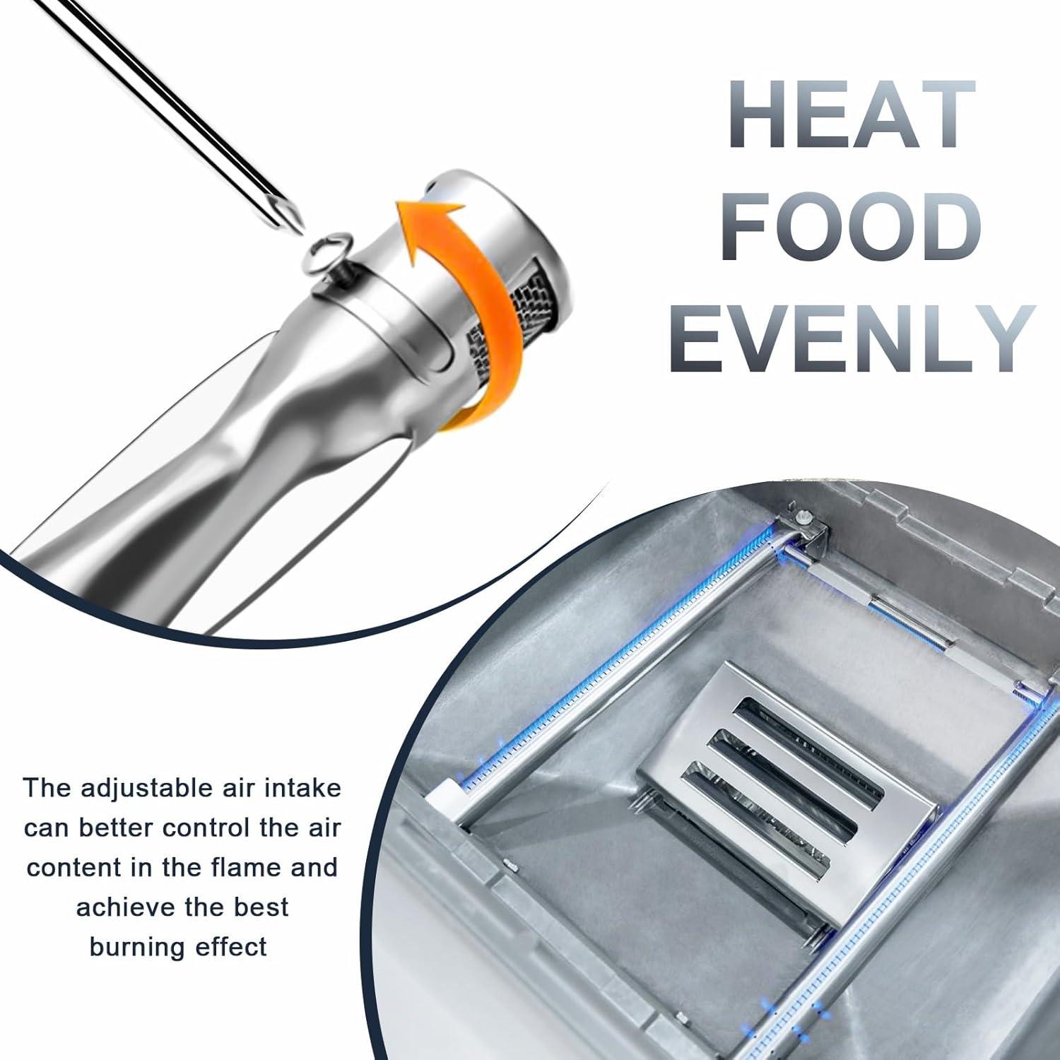 Uniflasy 69785 18 Inch Grill Burner for Weber Spirit I & II 200 Series Spirit E-210 E-220 Spirit S-210, S-220 Gas Grills with Up Front Control Tube Pipe 304 Stainless Steel